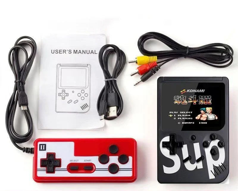 Retro Mini Handheld Game Console - 400 Classic Games, Rechargeable, TV Output & 2-Player Mode, Fun Gaming Toy for Kids & Adults